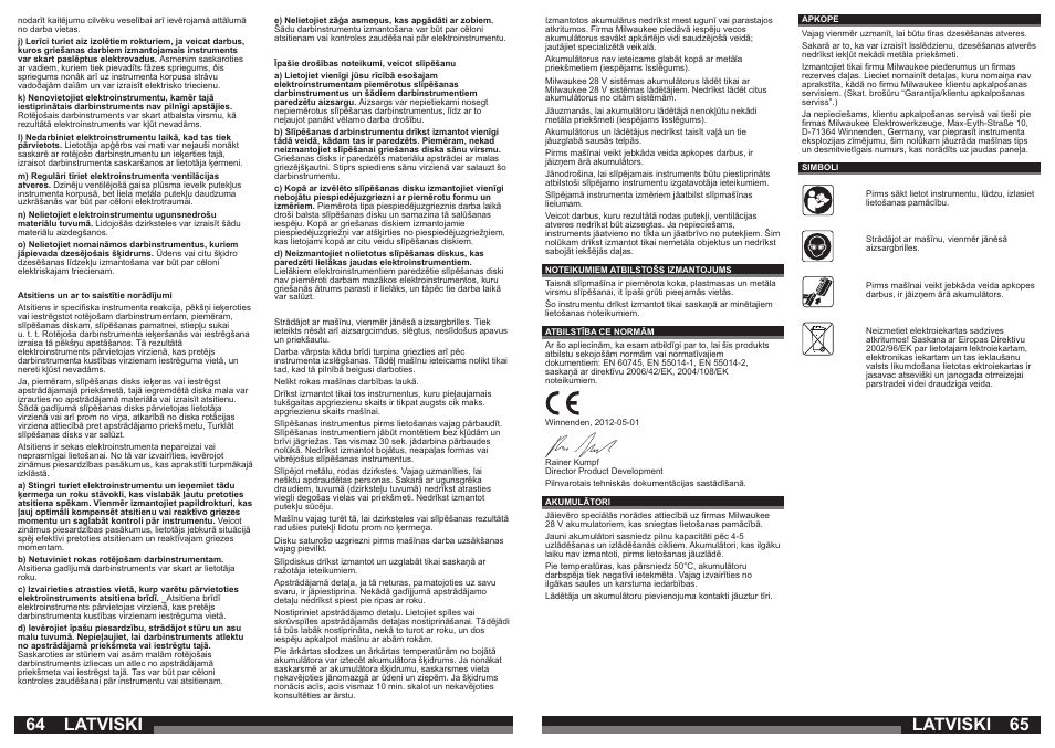 64 65 latviski, Latviski | Milwaukee PSG14.4 POWER PLUS User Manual | Page 33 / 46