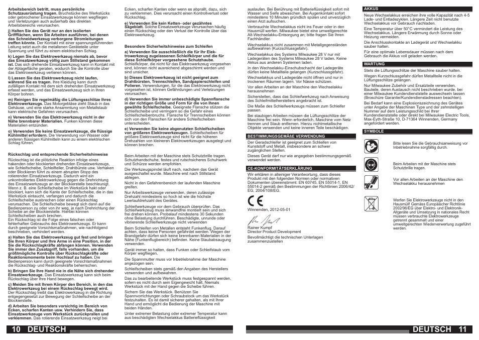 Deutsch | Milwaukee PSG14.4 POWER PLUS User Manual | Page 6 / 46