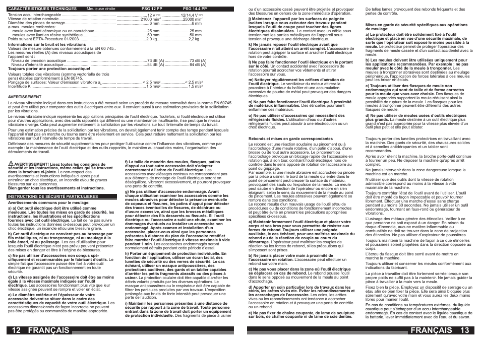 Français | Milwaukee PSG14.4 POWER PLUS User Manual | Page 7 / 46