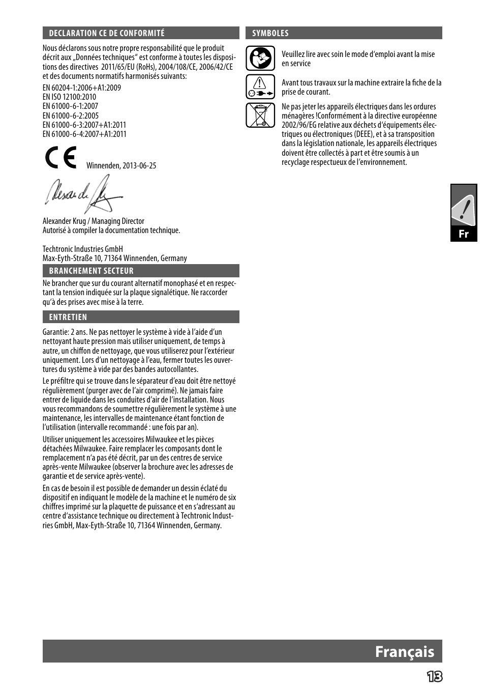 Deutsch, Français | Milwaukee VP 6 User Manual | Page 15 / 44