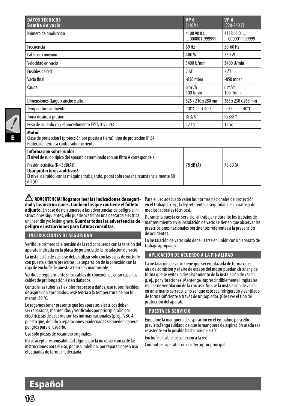 Deutsch, Español | Milwaukee VP 6 User Manual | Page 18 / 44