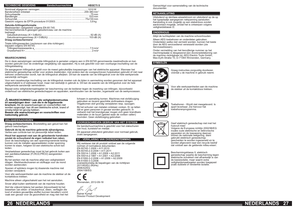 Nederlands | Milwaukee HBSE75 S User Manual | Page 14 / 35