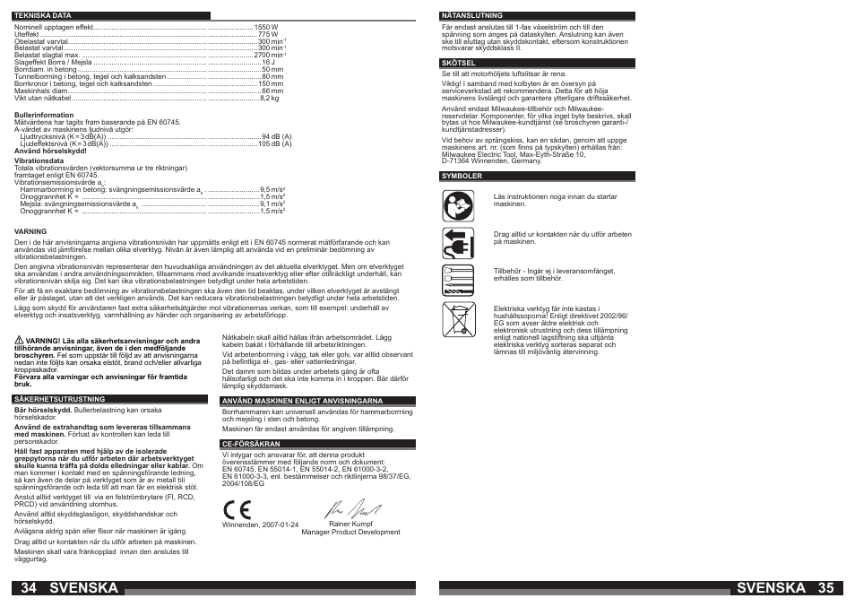 Svenska | Milwaukee 750 S User Manual | Page 18 / 37