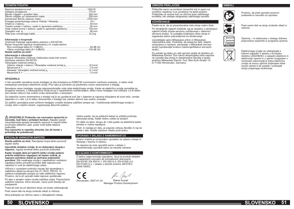 Slovensko | Milwaukee 750 S User Manual | Page 26 / 37