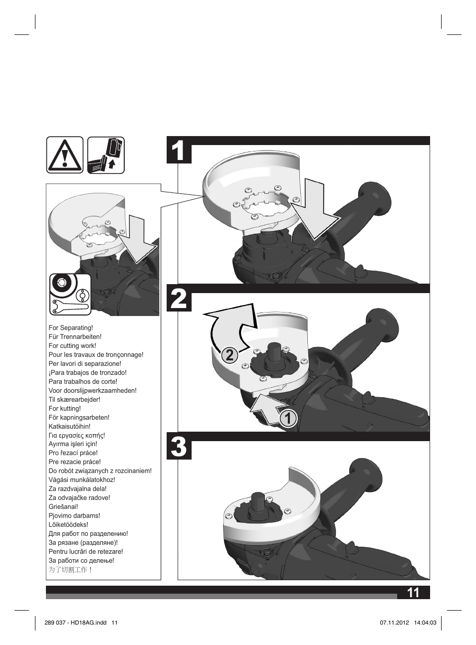 Milwaukee HD 18 AG User Manual | Page 11 / 100