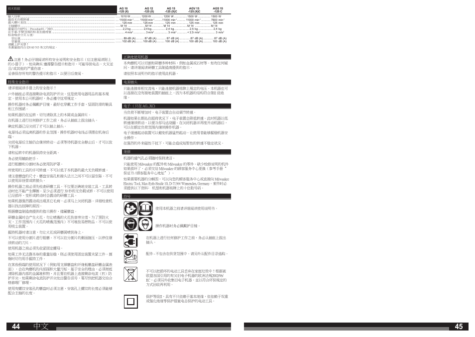 Milwaukee AGS 15-125 C User Manual | Page 23 / 25