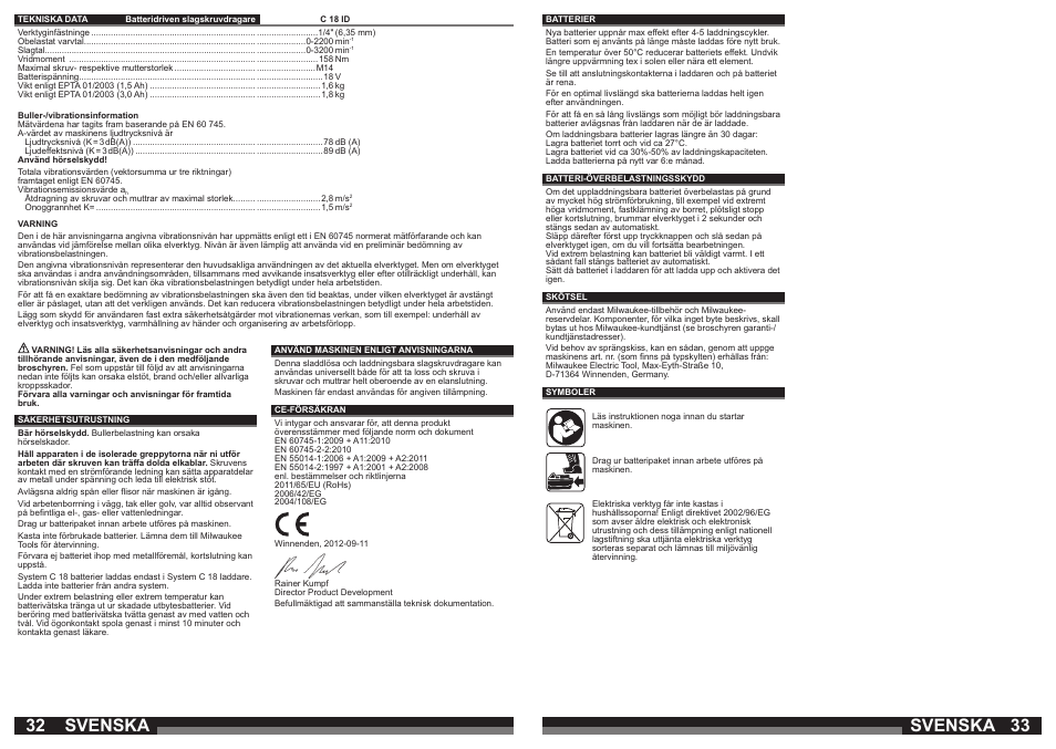 Svenska | Milwaukee C18 ID User Manual | Page 17 / 35