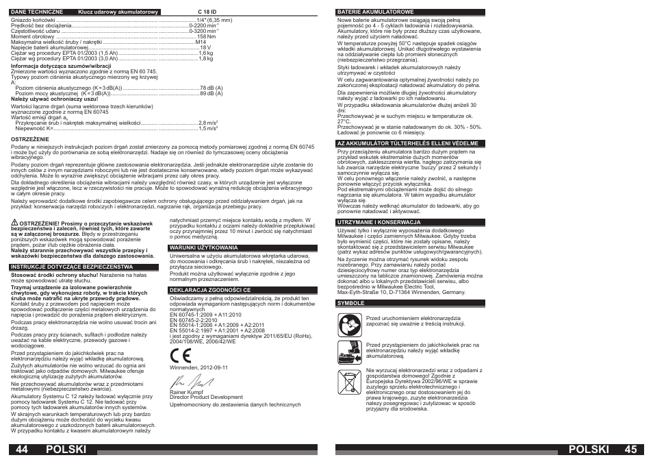 Polski | Milwaukee C18 ID User Manual | Page 23 / 35