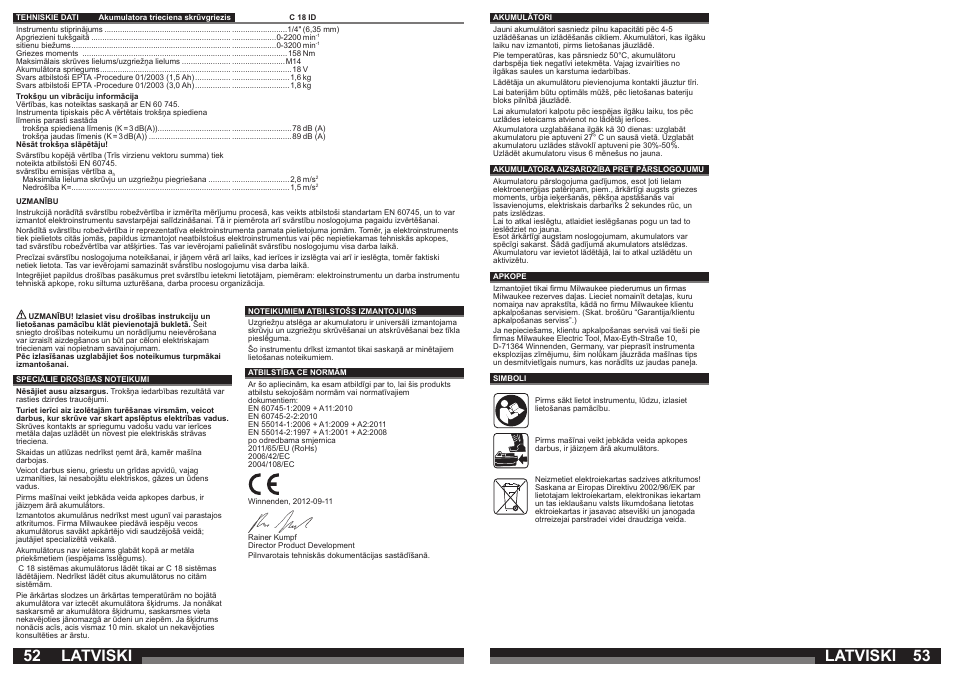 Latviski | Milwaukee C18 ID User Manual | Page 27 / 35