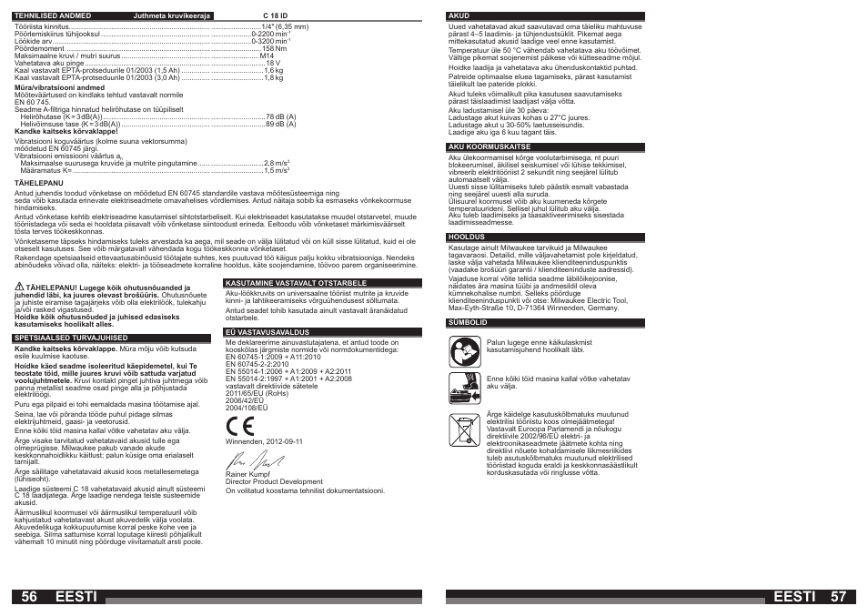 Eesti | Milwaukee C18 ID User Manual | Page 29 / 35