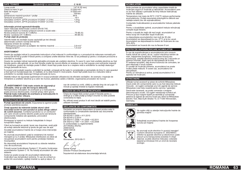 România | Milwaukee C18 ID User Manual | Page 32 / 35