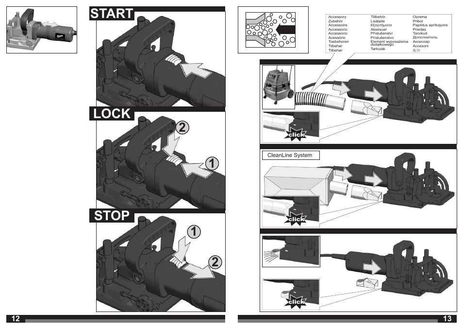 Start lock stop | Milwaukee PJ 710 User Manual | Page 7 / 37