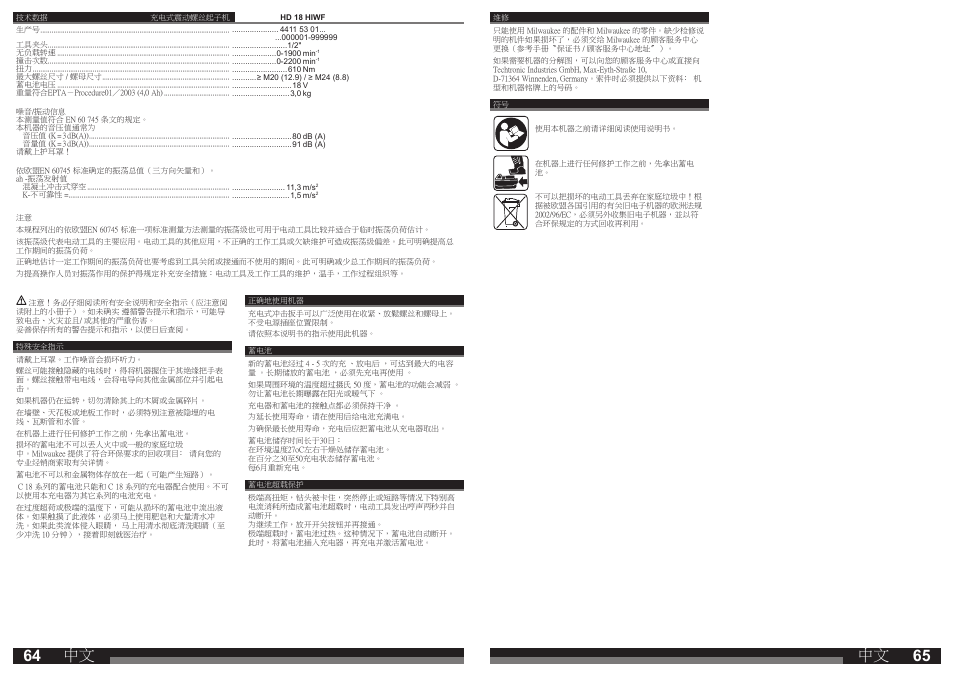 Milwaukee HD18 HIWF User Manual | Page 33 / 35