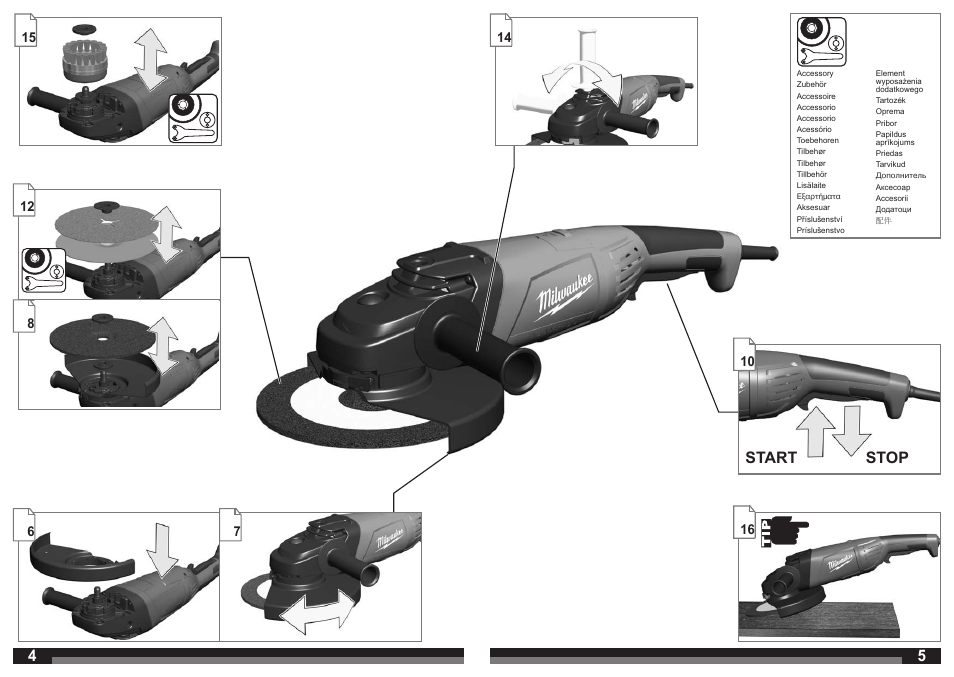 Milwaukee AG 21-230 E User Manual | Page 3 / 51