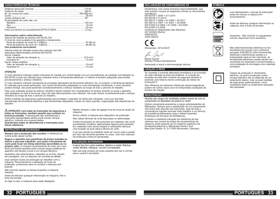 Portugues | Milwaukee JS 120 X User Manual | Page 17 / 41