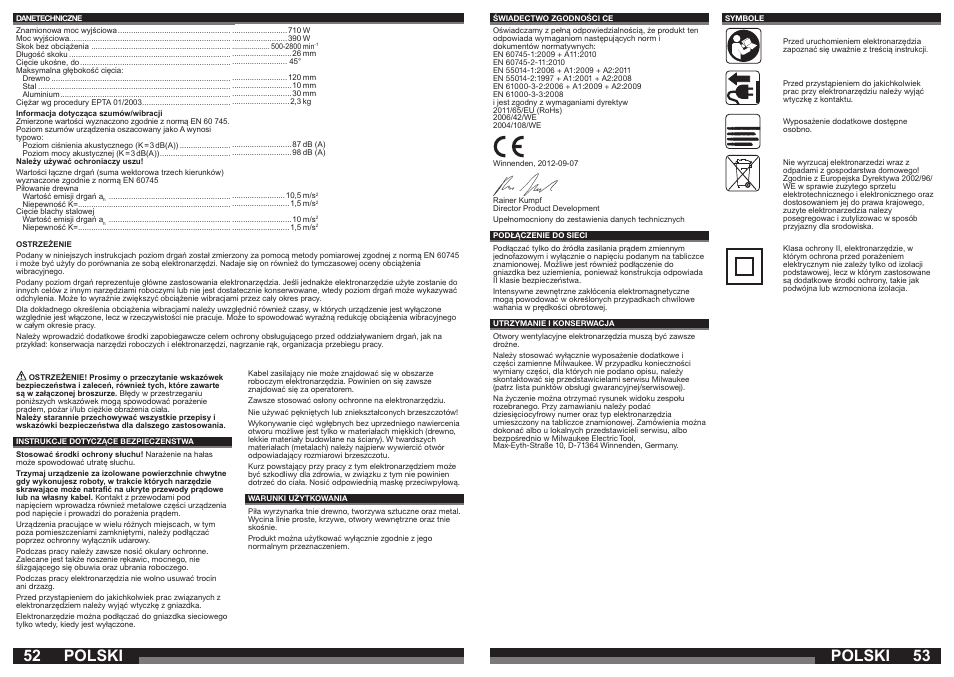 Polski | Milwaukee JS 120 X User Manual | Page 27 / 41