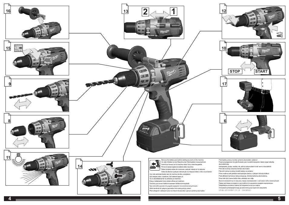 Milwaukee HD18 РD User Manual | Page 3 / 37