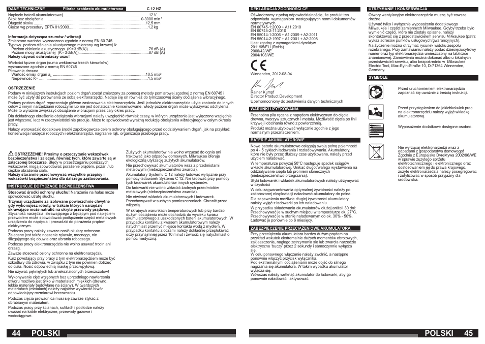 Polski | Milwaukee C12 HZ User Manual | Page 23 / 35