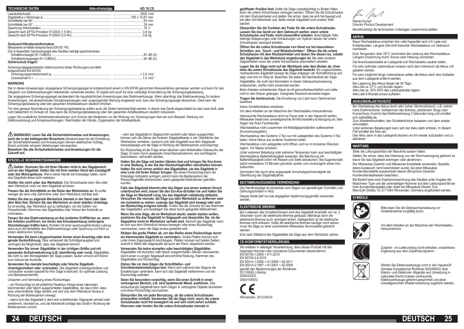 Deutsch | Milwaukee HD18 CS User Manual | Page 13 / 39