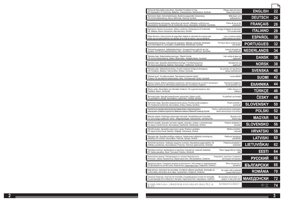 Slovensko 56, 74 македонски | Milwaukee HD18 CS User Manual | Page 2 / 39