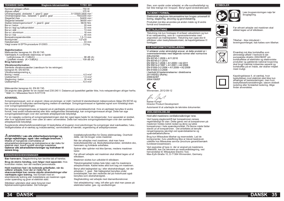 Dansk | Milwaukee T-TEC 201 User Manual | Page 18 / 39