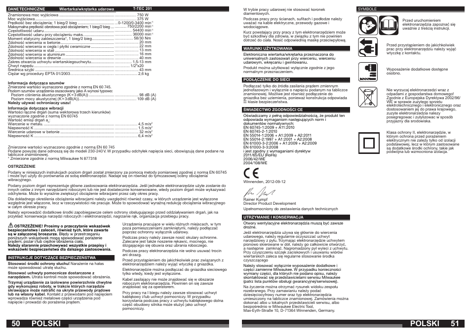 Polski | Milwaukee T-TEC 201 User Manual | Page 26 / 39
