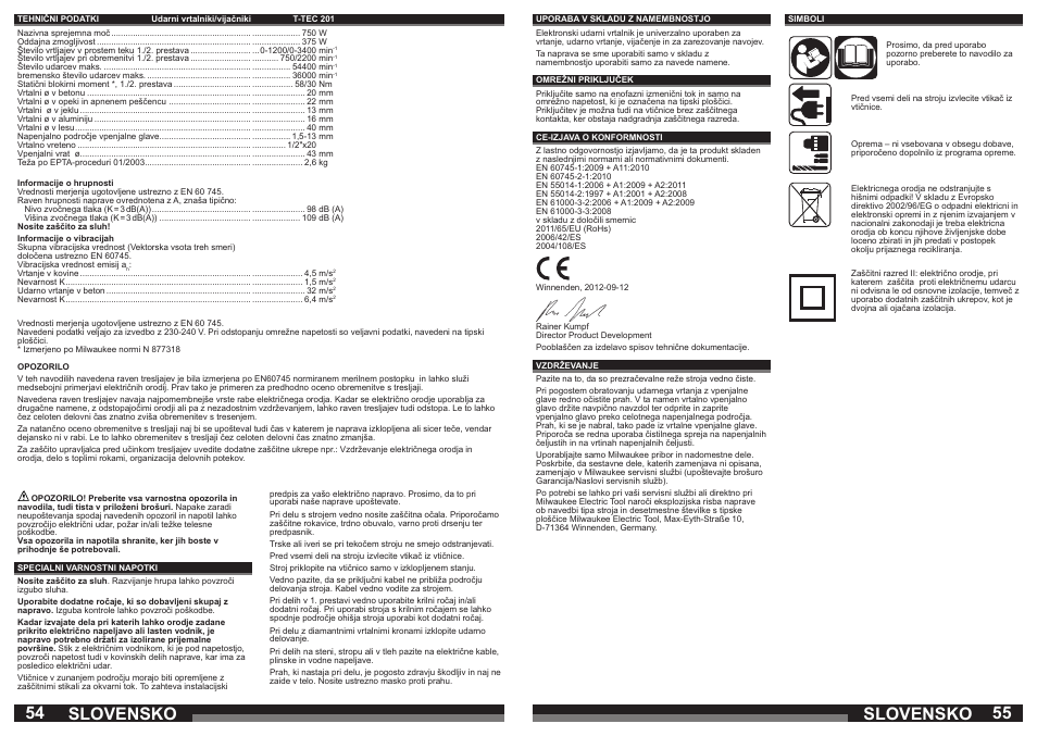 Slovensko | Milwaukee T-TEC 201 User Manual | Page 28 / 39