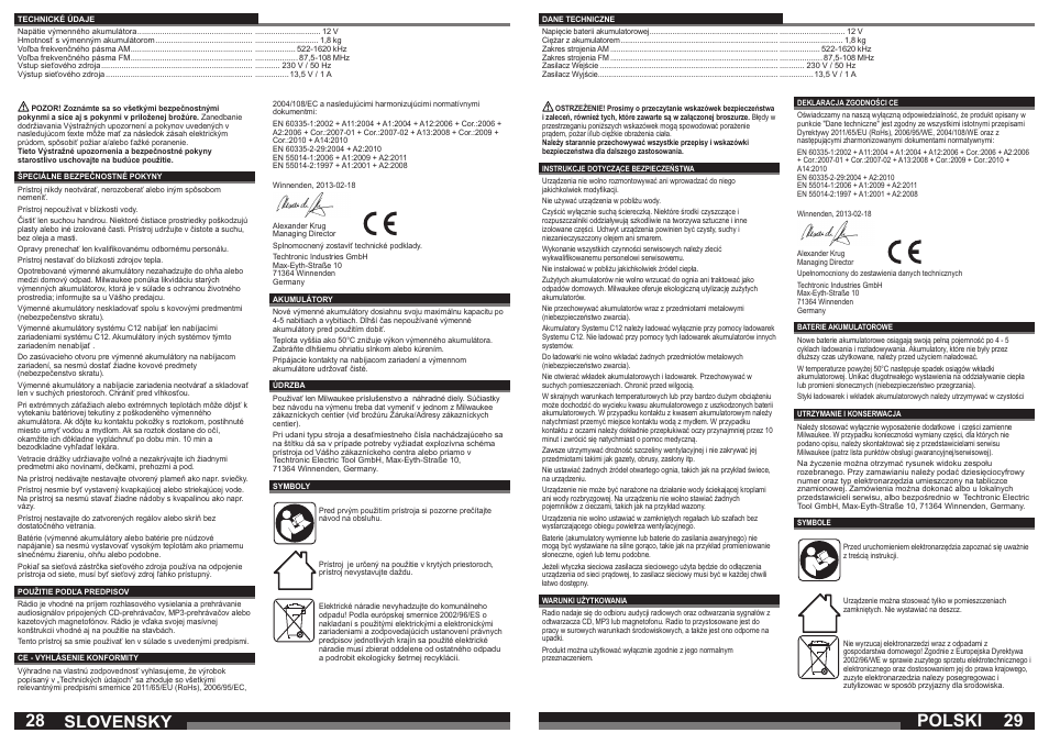Polski slovensky | Milwaukee C12 JSR User Manual | Page 15 / 23