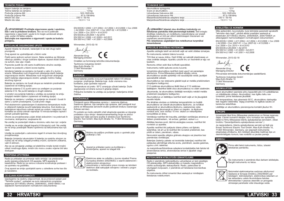 Latviski hrvatski | Milwaukee C12 JSR User Manual | Page 17 / 23