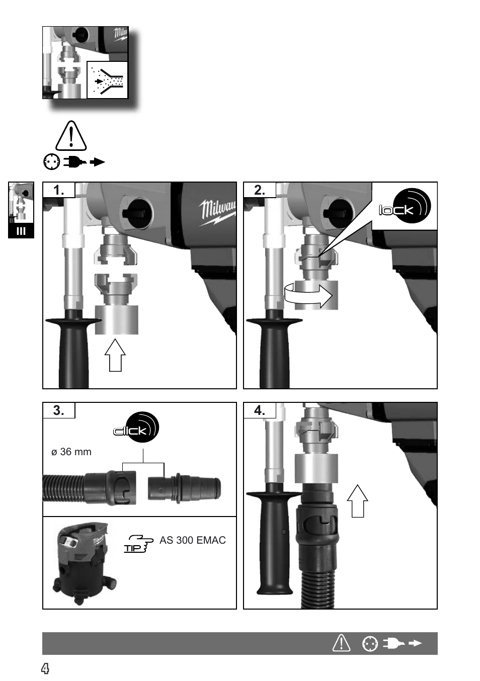 Lock | Milwaukee DD 3 -152 User Manual | Page 7 / 113