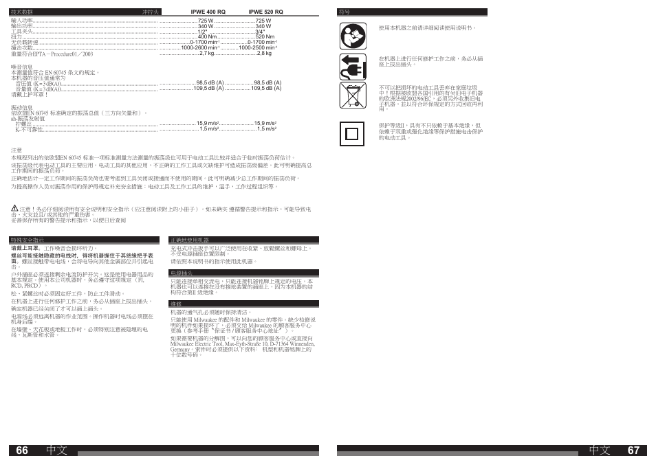 Milwaukee IPWE 520 RQ User Manual | Page 34 / 35