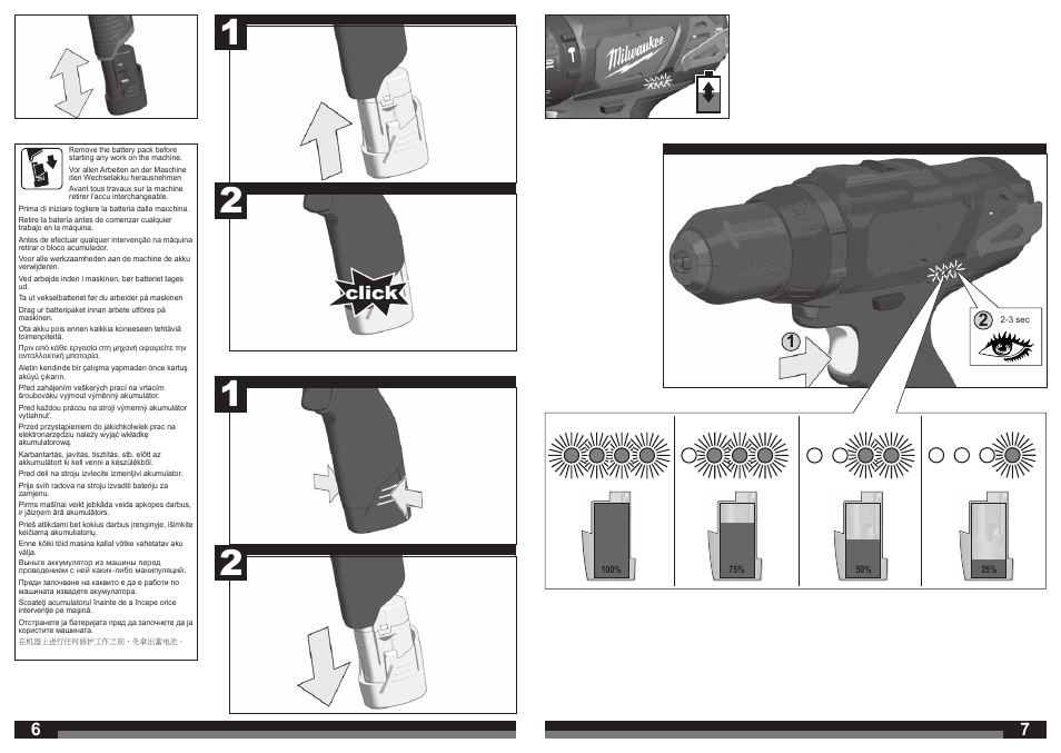 Click | Milwaukee M12 BPD User Manual | Page 4 / 37