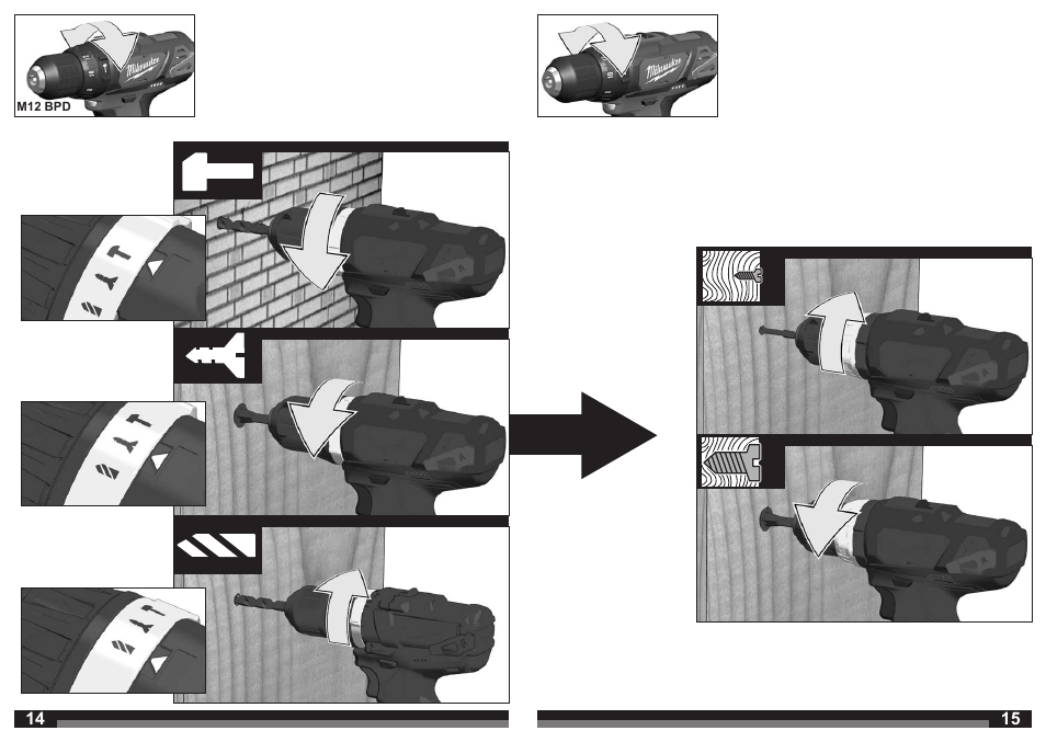 Milwaukee M12 BPD User Manual | Page 8 / 37