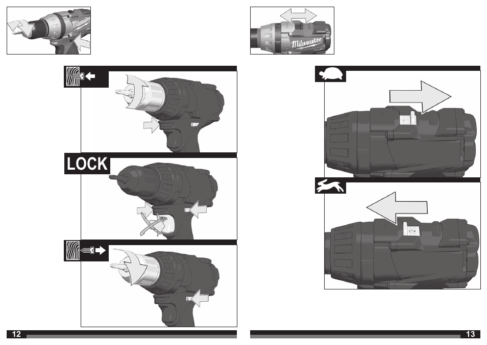 Lock | Milwaukee M18 CPD User Manual | Page 7 / 39