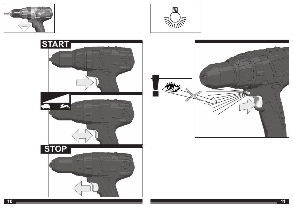 Start stop | Milwaukee C14 PD User Manual | Page 6 / 37