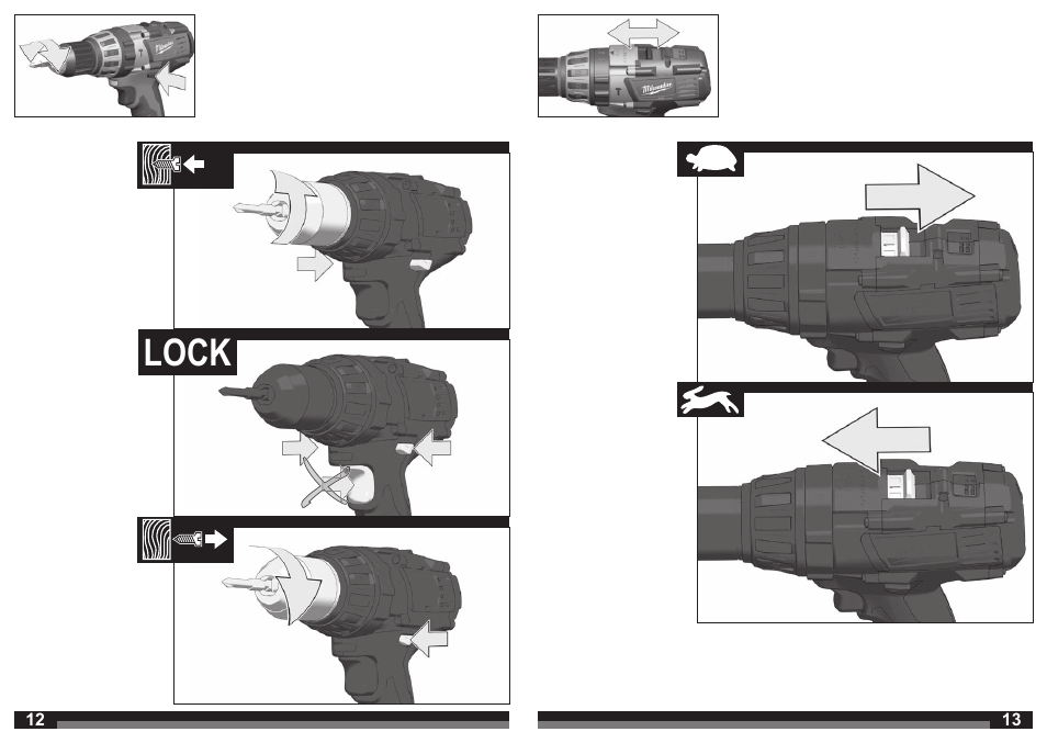 Lock | Milwaukee C14 PD User Manual | Page 7 / 37