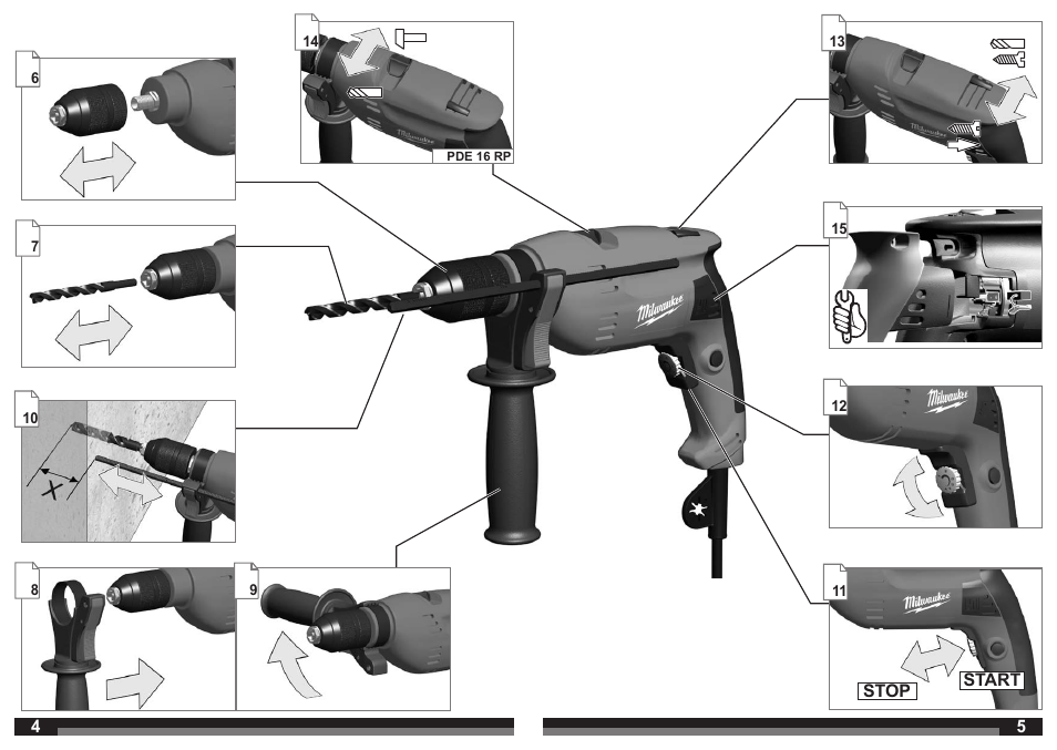 Milwaukee PDE 16 RP User Manual | Page 3 / 37