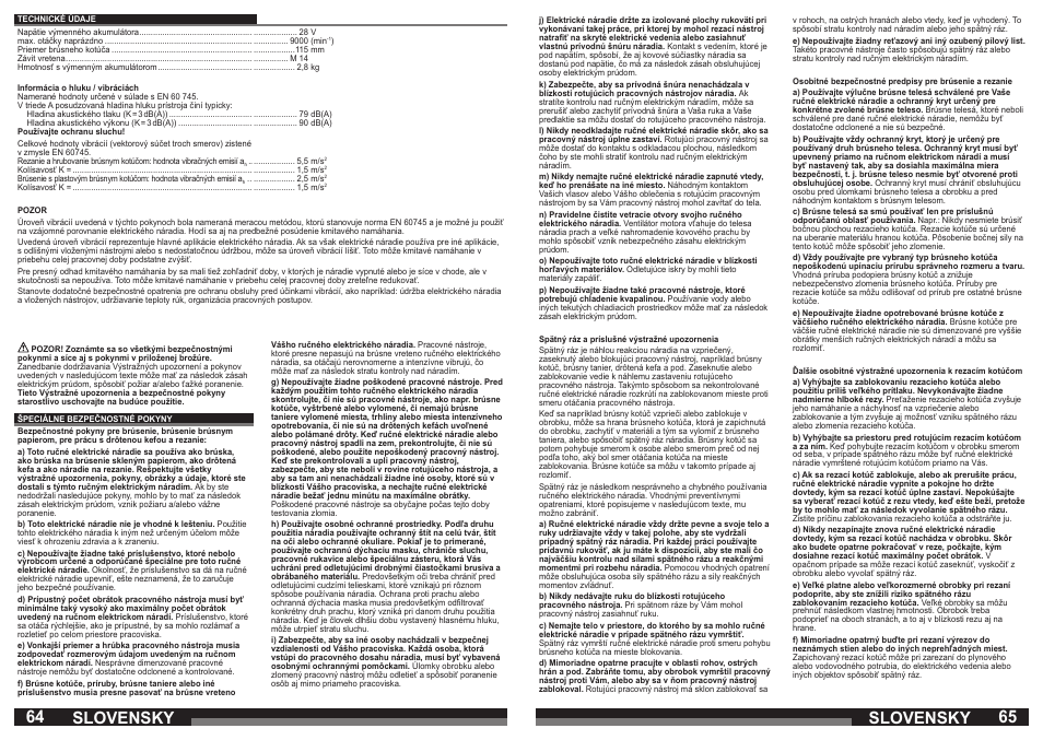 Slovensky | Milwaukee V 28 AG User Manual | Page 33 / 53