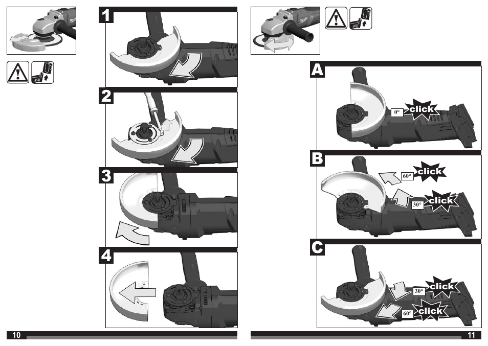 12 3 4 a b c | Milwaukee V 28 AG User Manual | Page 6 / 53