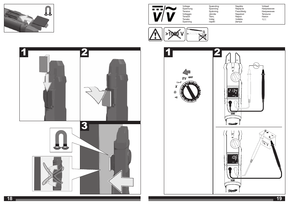 1000 v | Milwaukee C12 FM User Manual | Page 10 / 40