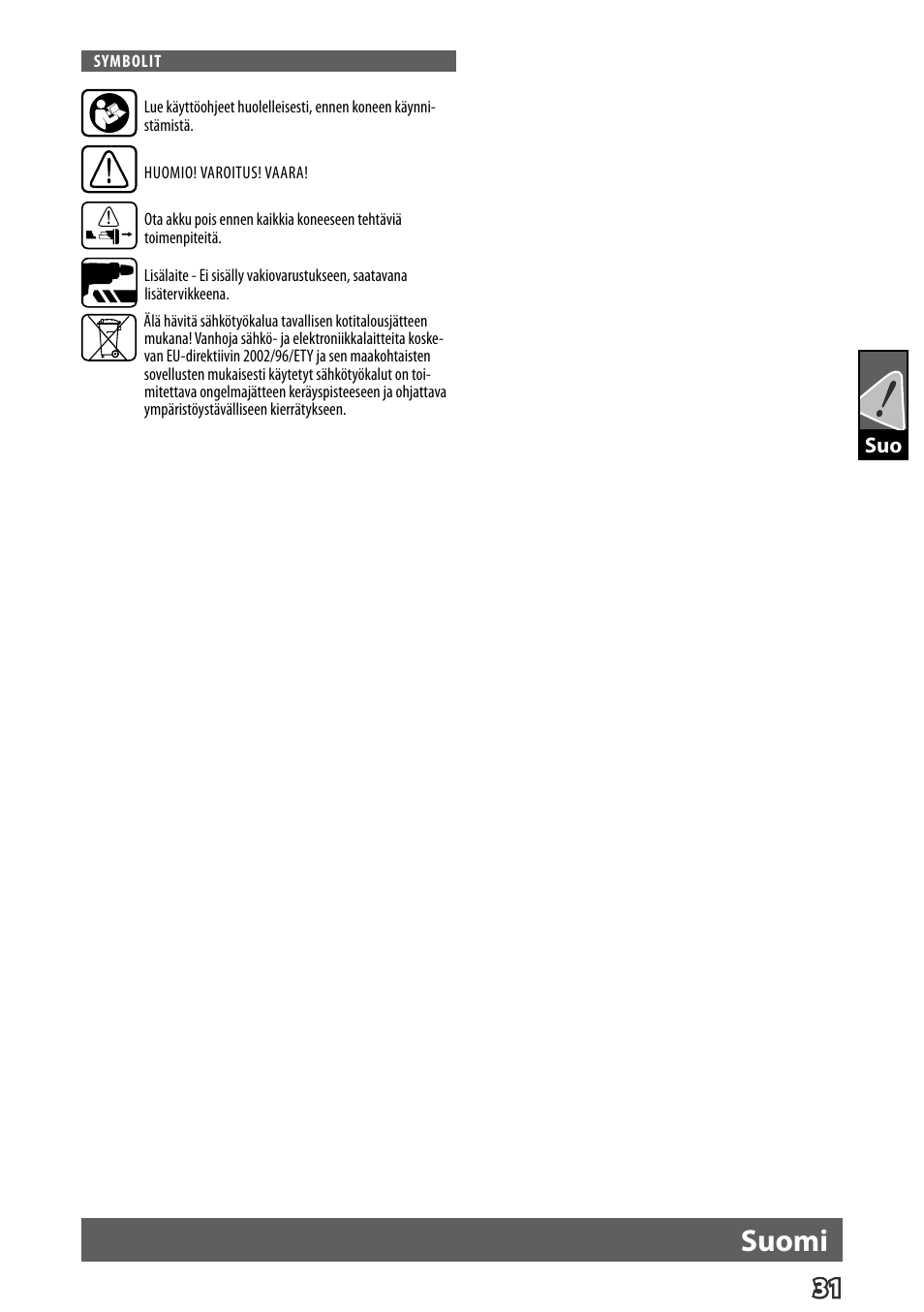 Suomi | Milwaukee M12 D E User Manual | Page 37 / 72
