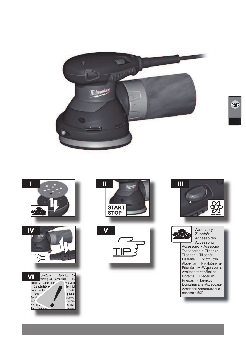 Milwaukee ROS 125 E User Manual | Page 3 / 62