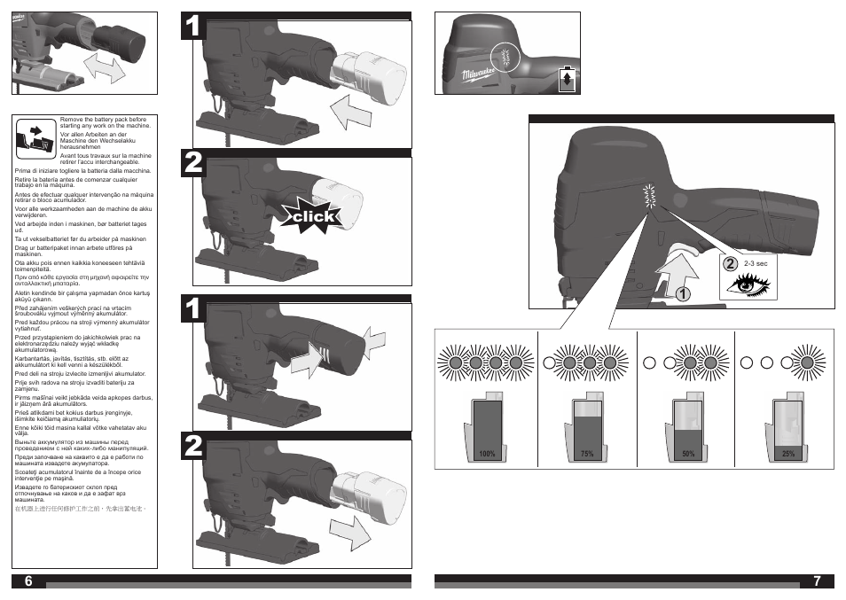 Click | Milwaukee M12 JS User Manual | Page 4 / 37