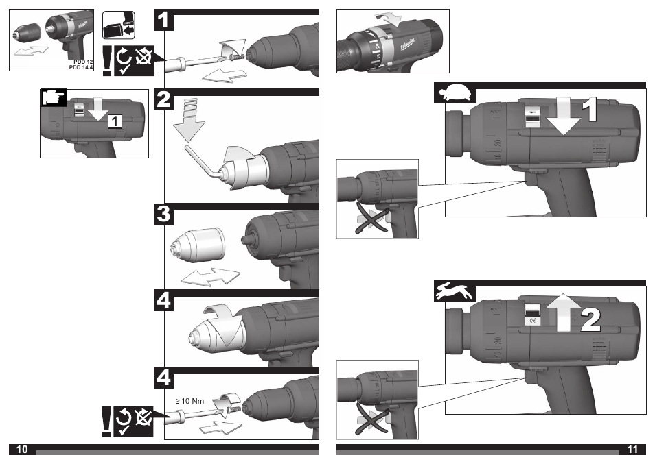 Milwaukee PDD 14.4X User Manual | Page 6 / 37