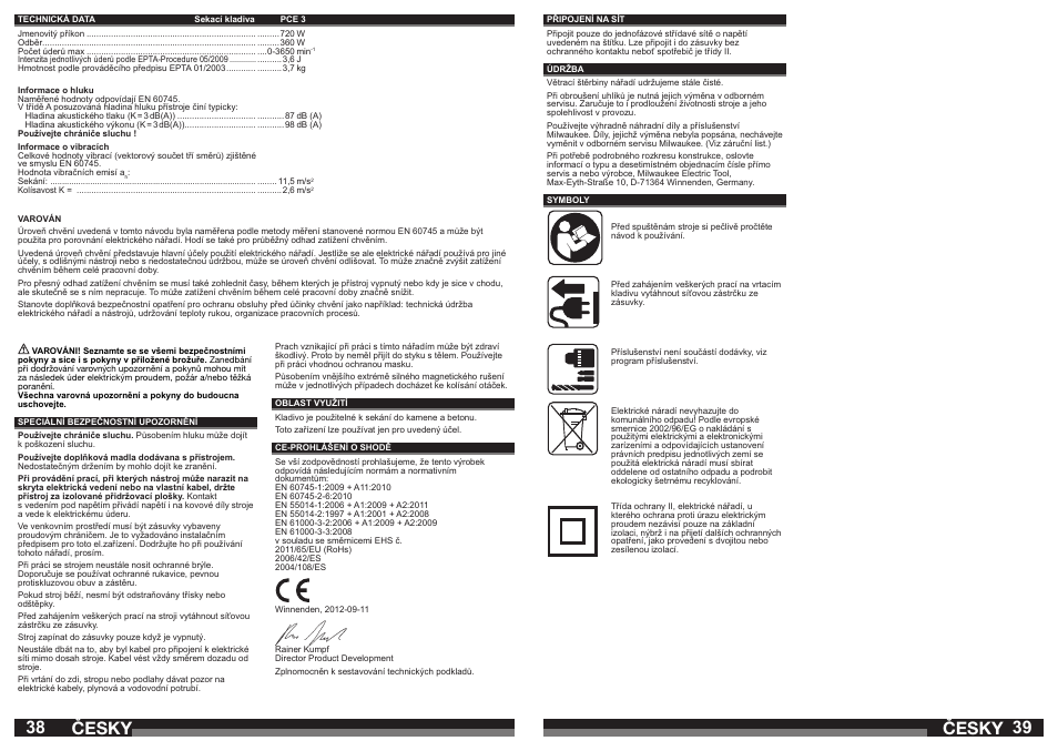 Česky | Milwaukee PCE 3 User Manual | Page 20 / 35