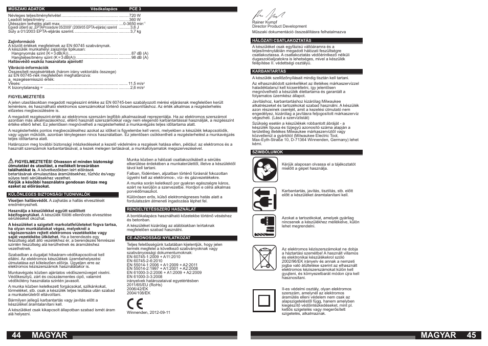 Magyar | Milwaukee PCE 3 User Manual | Page 23 / 35