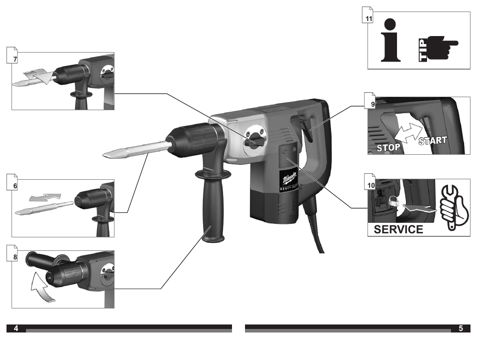 Service | Milwaukee PCE 3 User Manual | Page 3 / 35