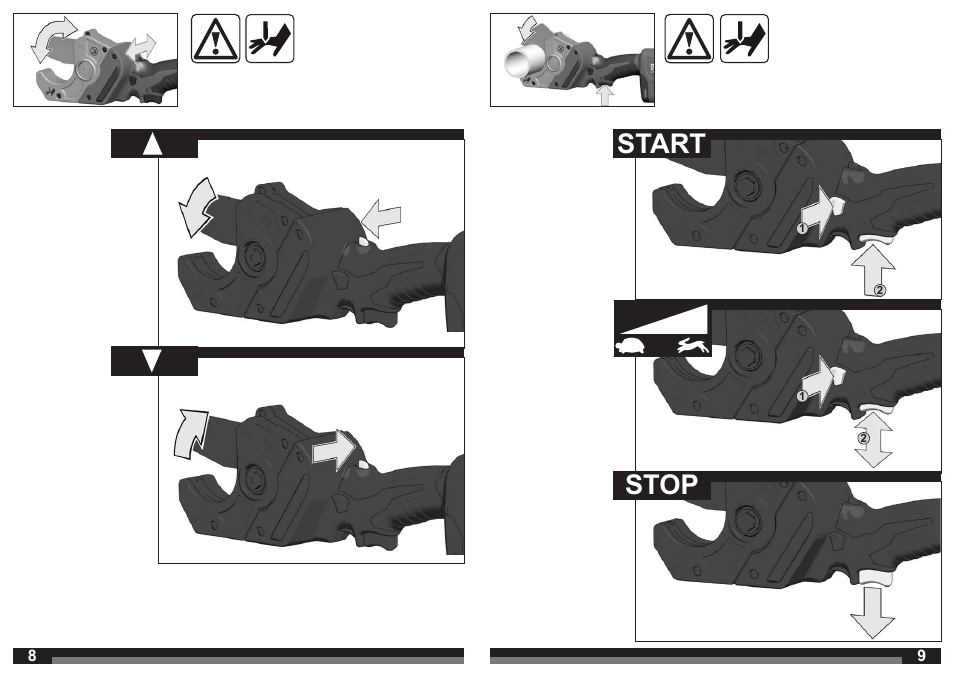 Start stop | Milwaukee C12 PPC (PEX) User Manual | Page 5 / 36