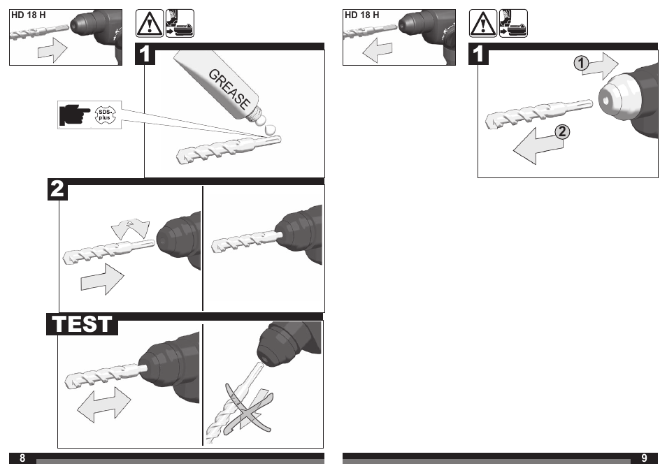 12 test | Milwaukee HD18 H User Manual | Page 5 / 39