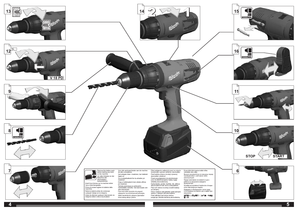 Milwaukee V18 PD User Manual | Page 3 / 38